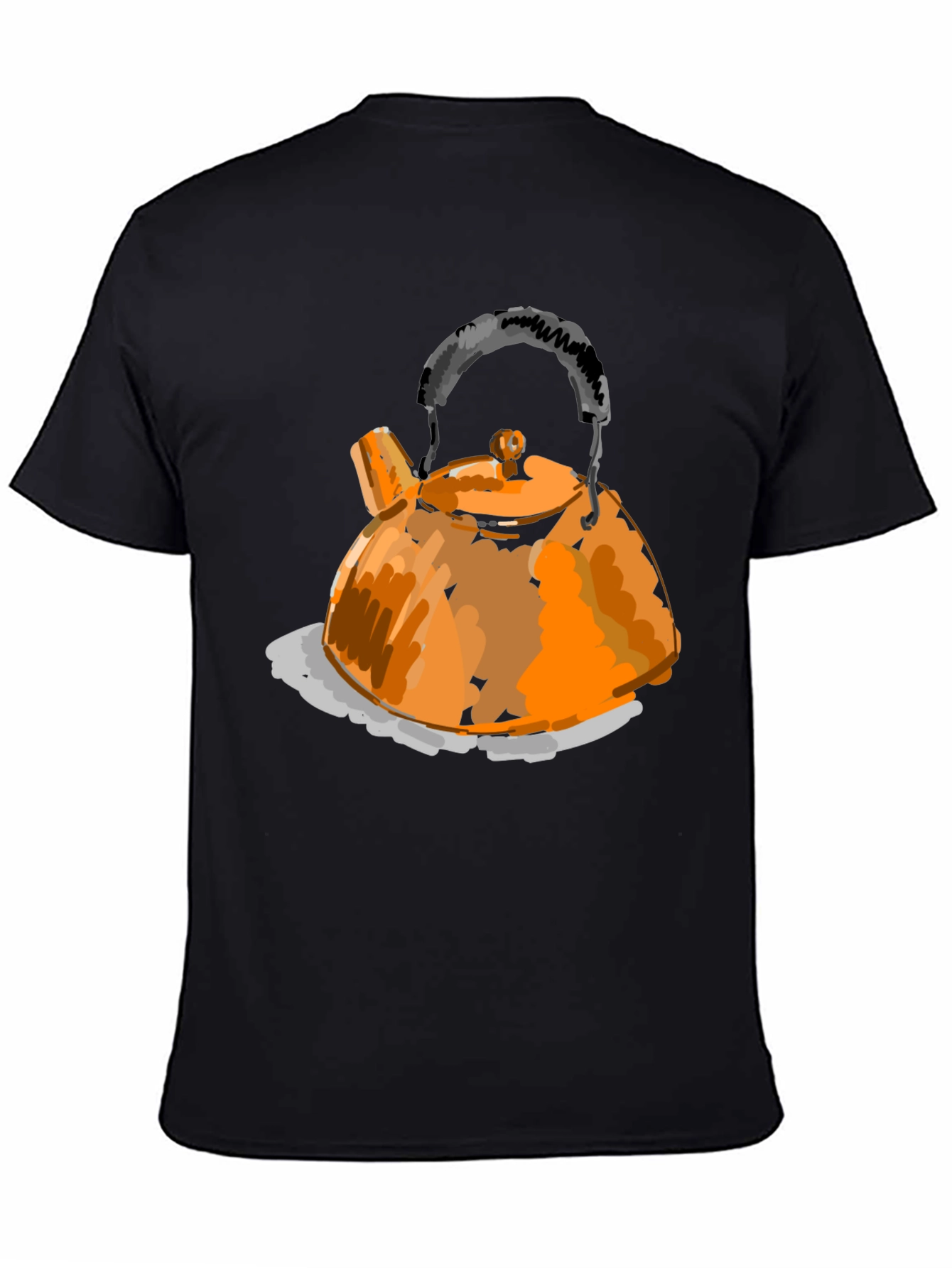 Orange Teapot Graphic T-Shirt