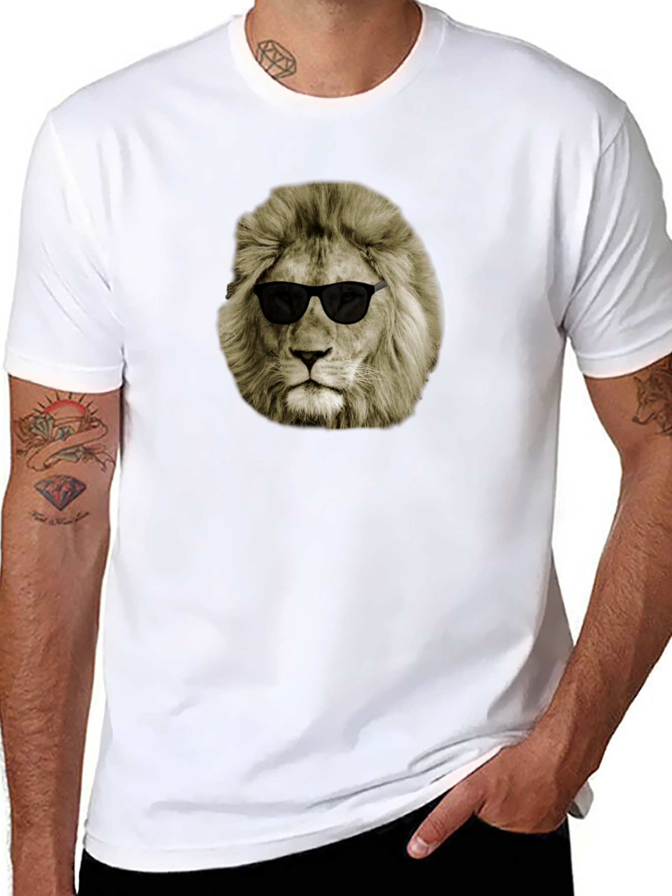 Cool Lion Sunglasses Graphic Tee