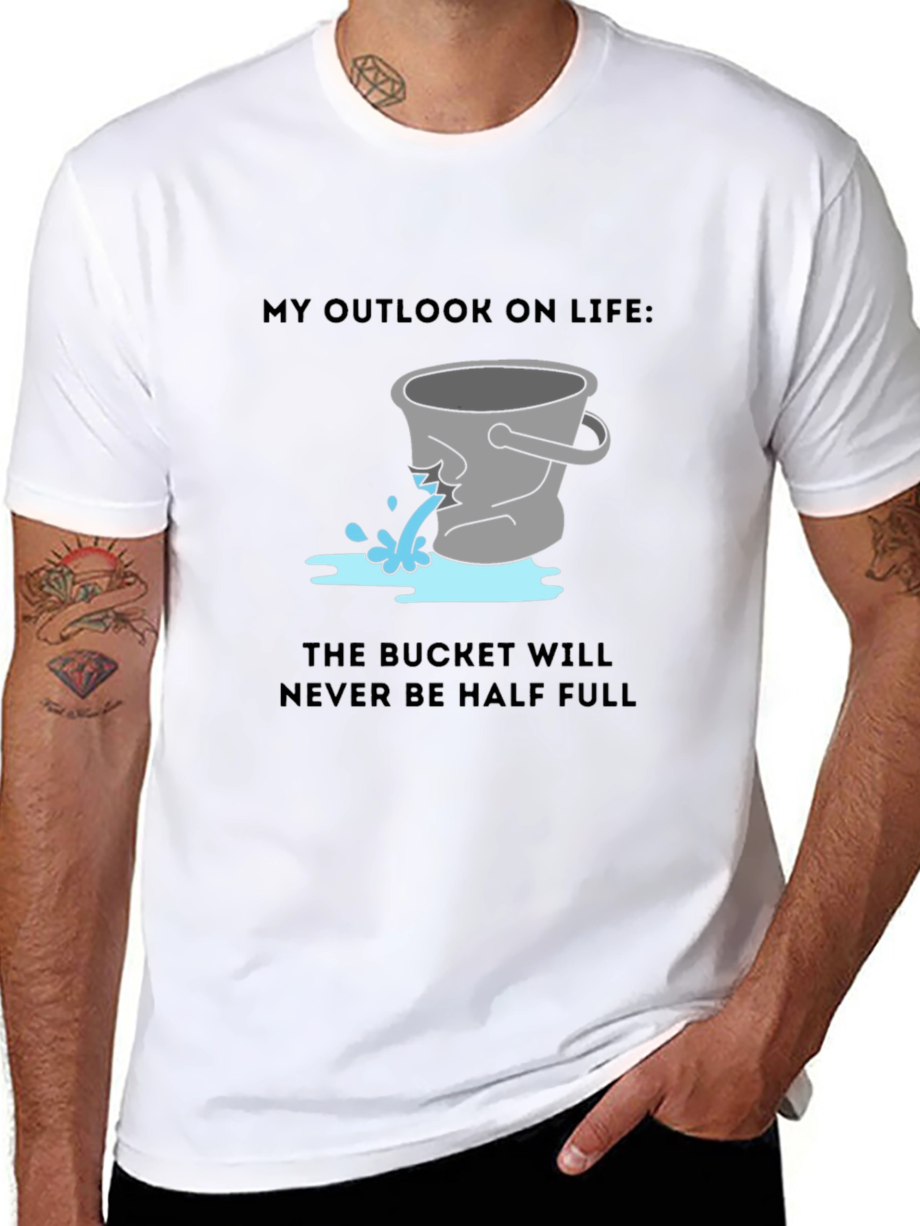 Leaky Bucket Outlook Tee - Pessimists Delight!