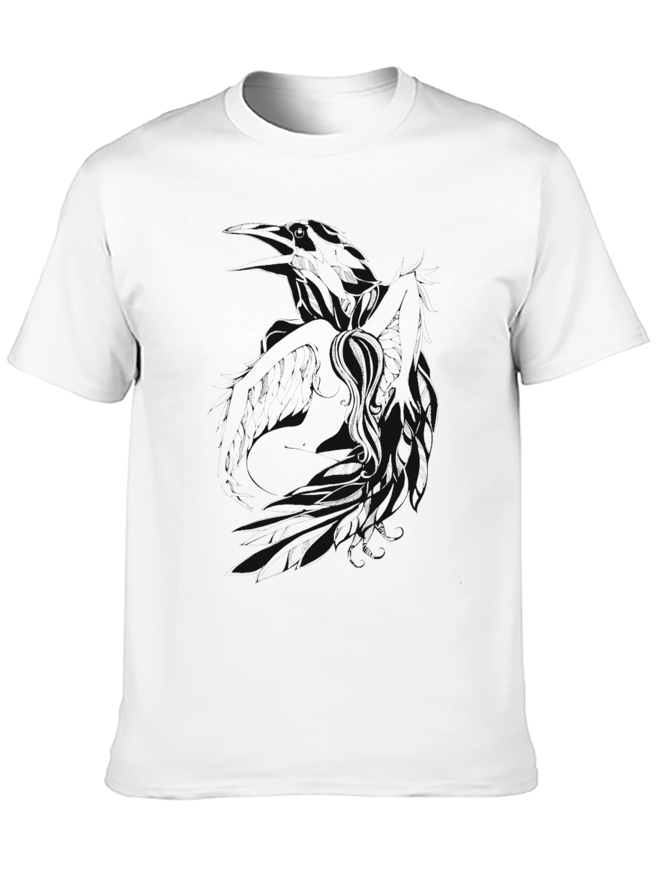Mens Black Graphic Print T-Shirt
