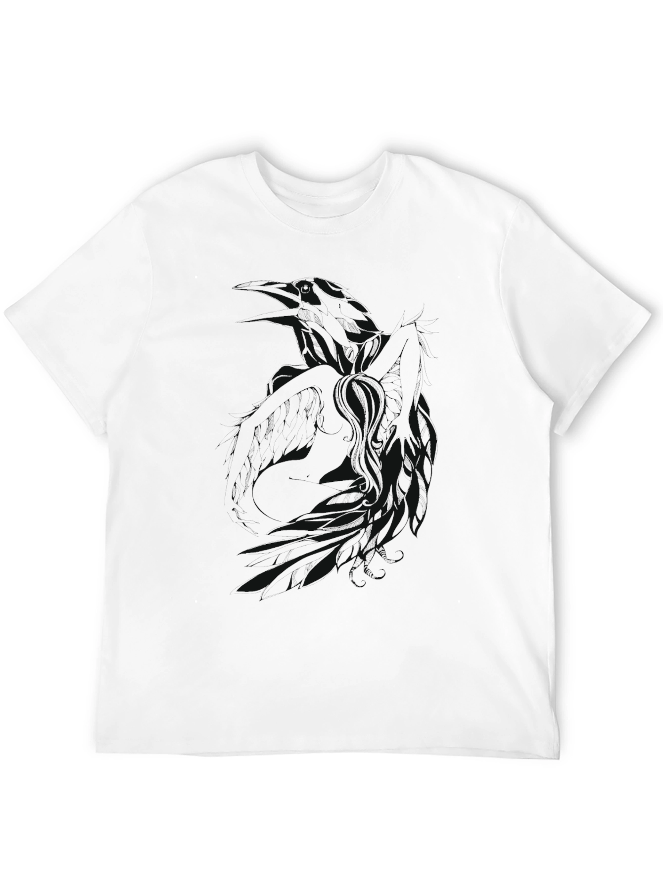 Mens Black Graphic Print T-Shirt