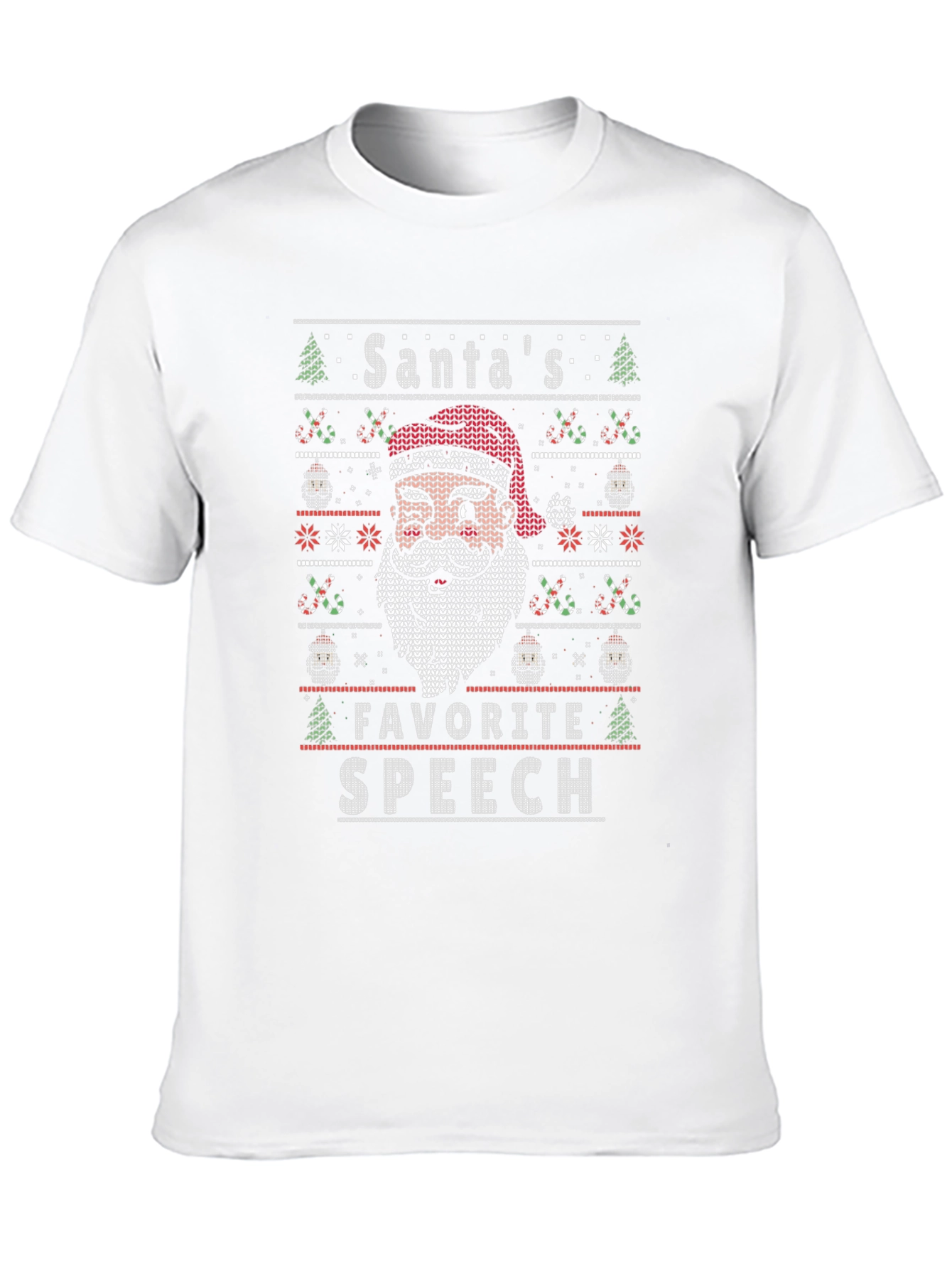 Santas Favorite Speech Black T-Shirt