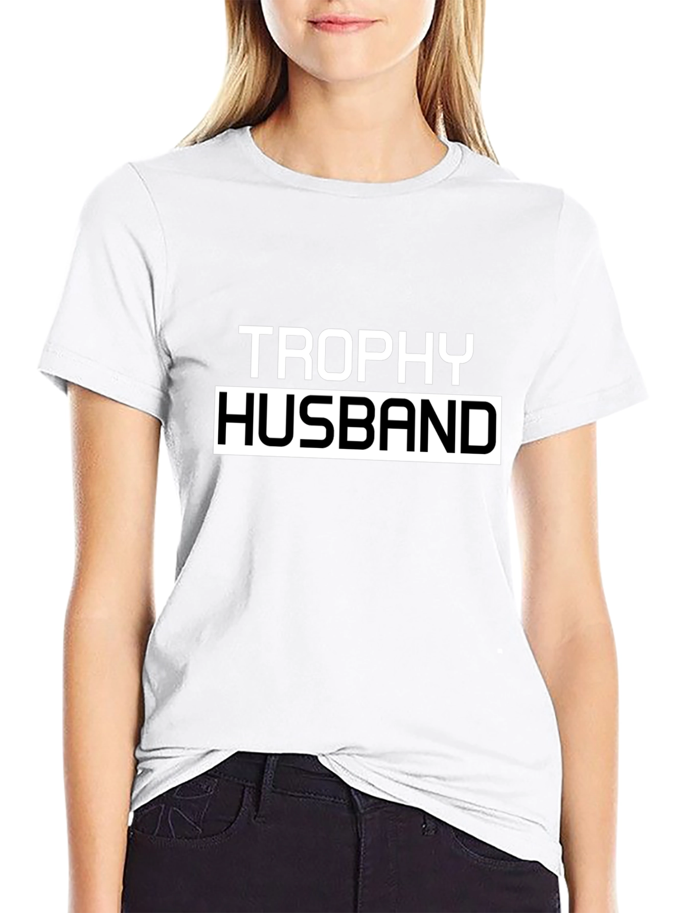 Trophy Husband Graphic Tee - Black Cotton T-Shirt