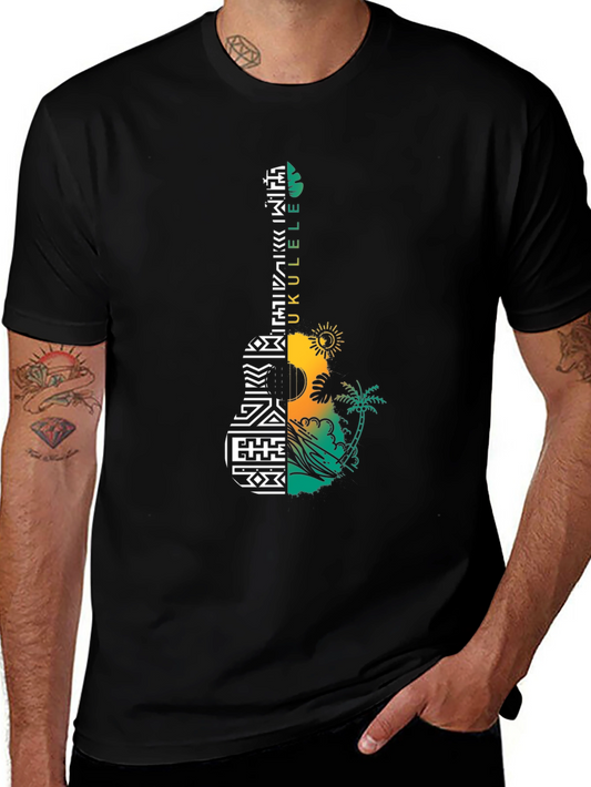 Ukulele T-Shirt - Hawaiian Style Graphic Tee