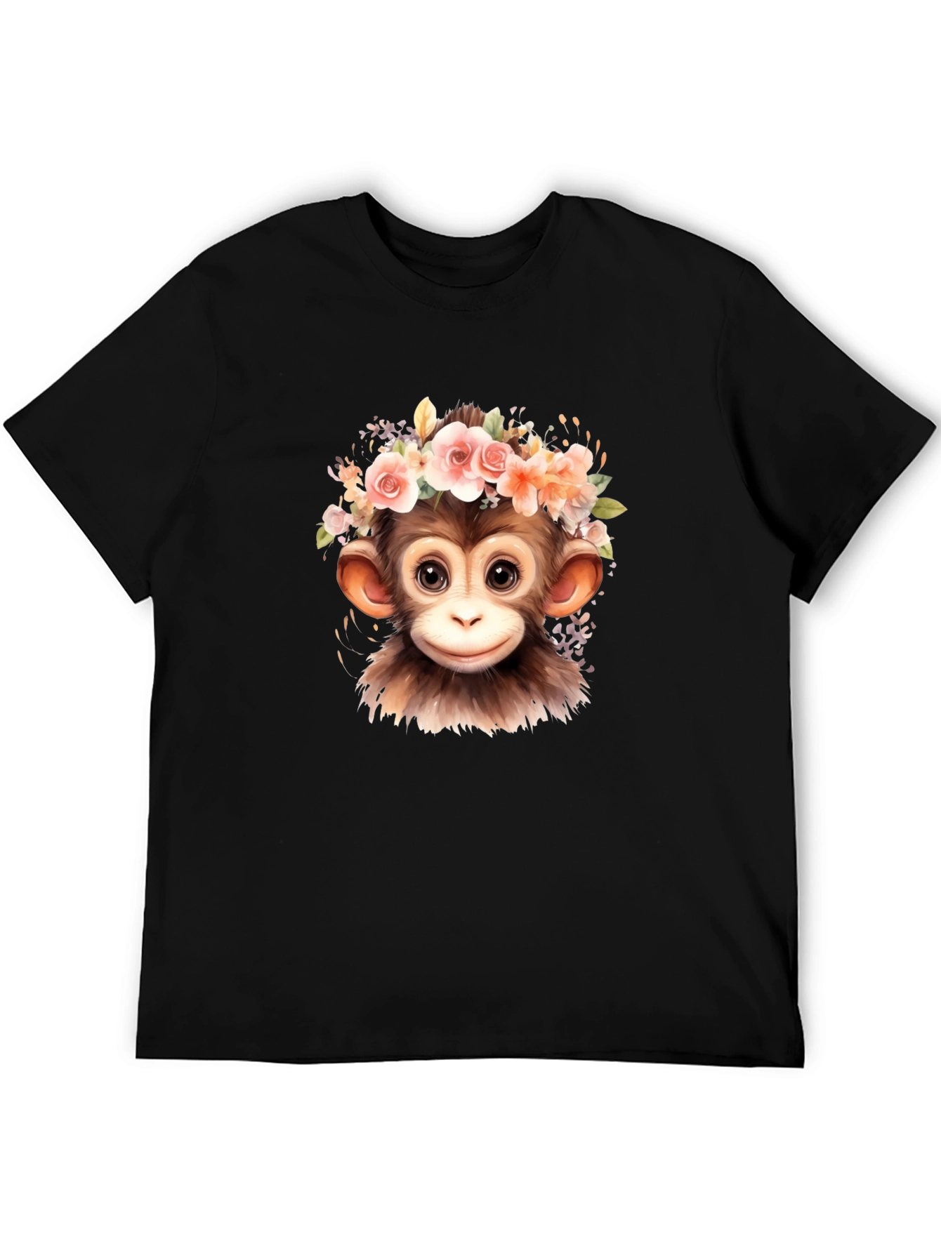 Monkey with Flower Crown T-Shirt