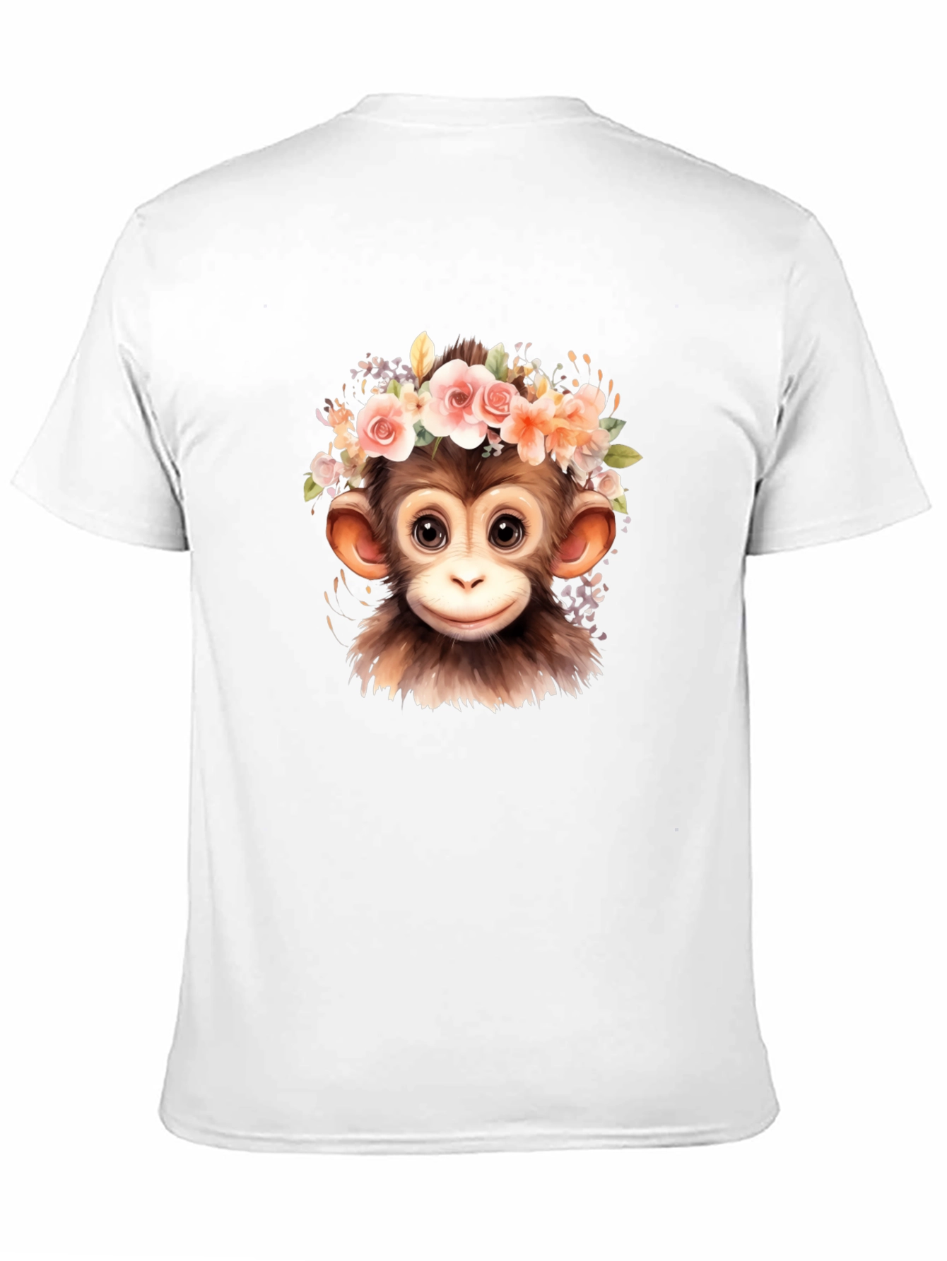 Monkey with Flower Crown T-Shirt