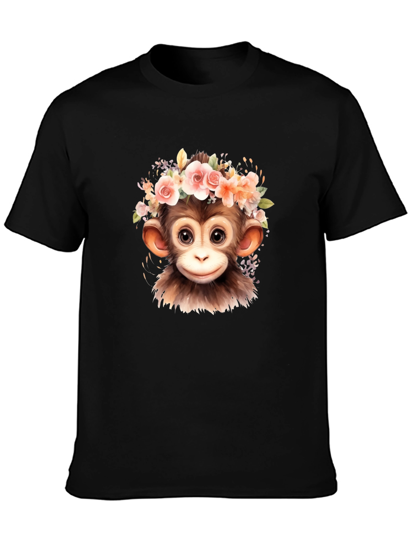 Monkey with Flower Crown T-Shirt