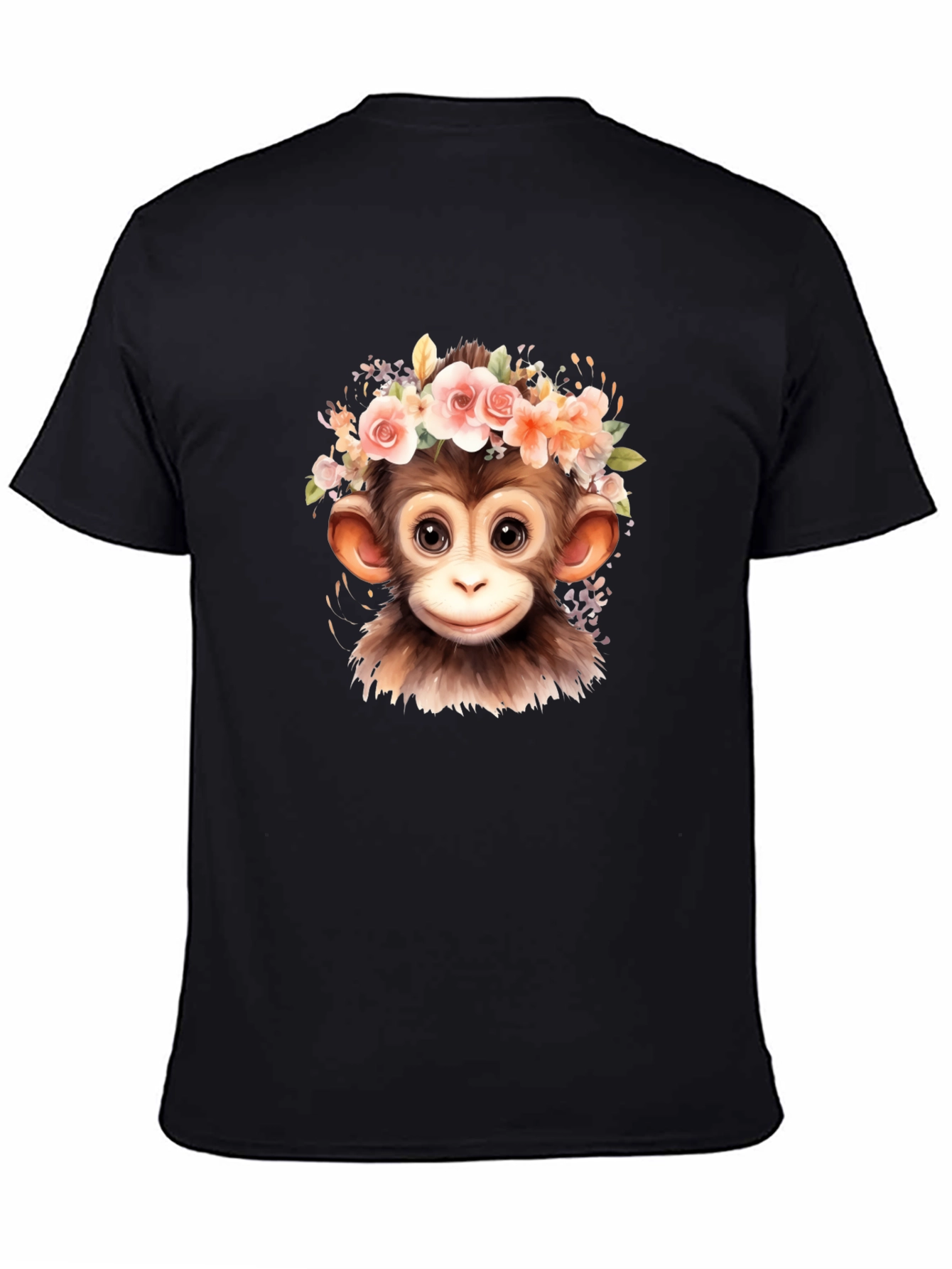 Monkey with Flower Crown T-Shirt