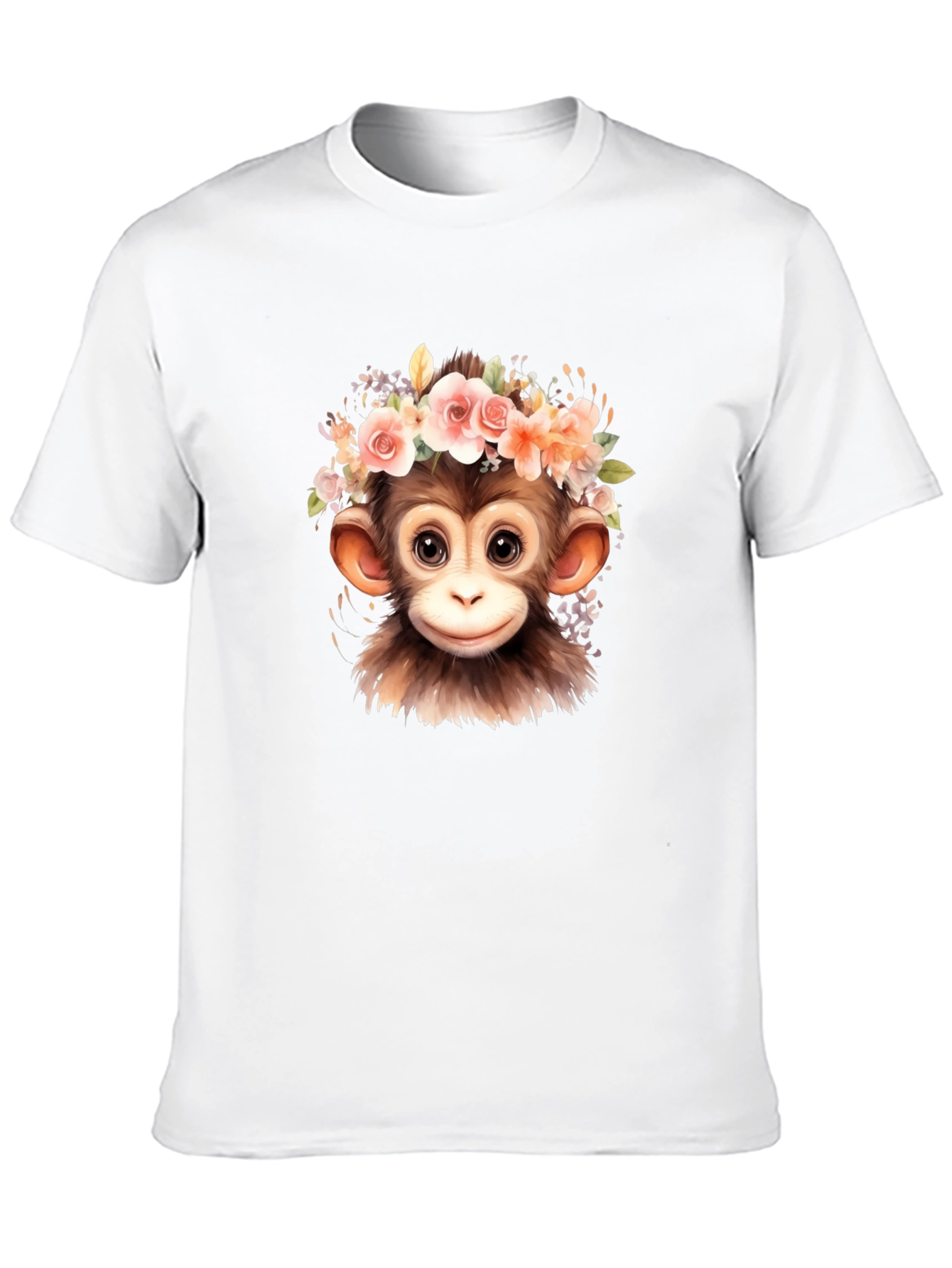 Monkey with Flower Crown T-Shirt