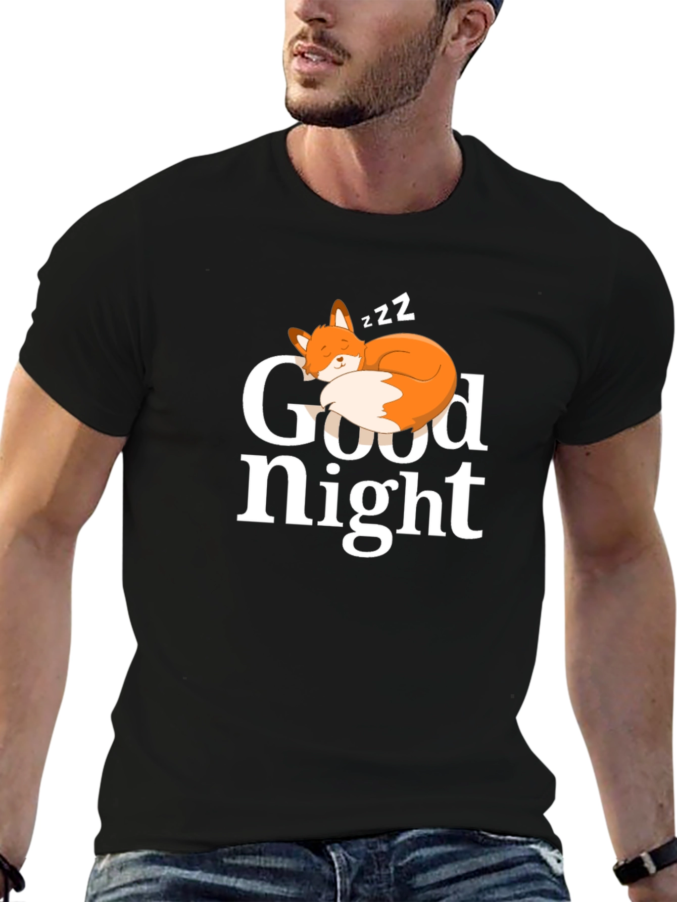Good Night Fox T-Shirt - Cute Sleepy Fox Design