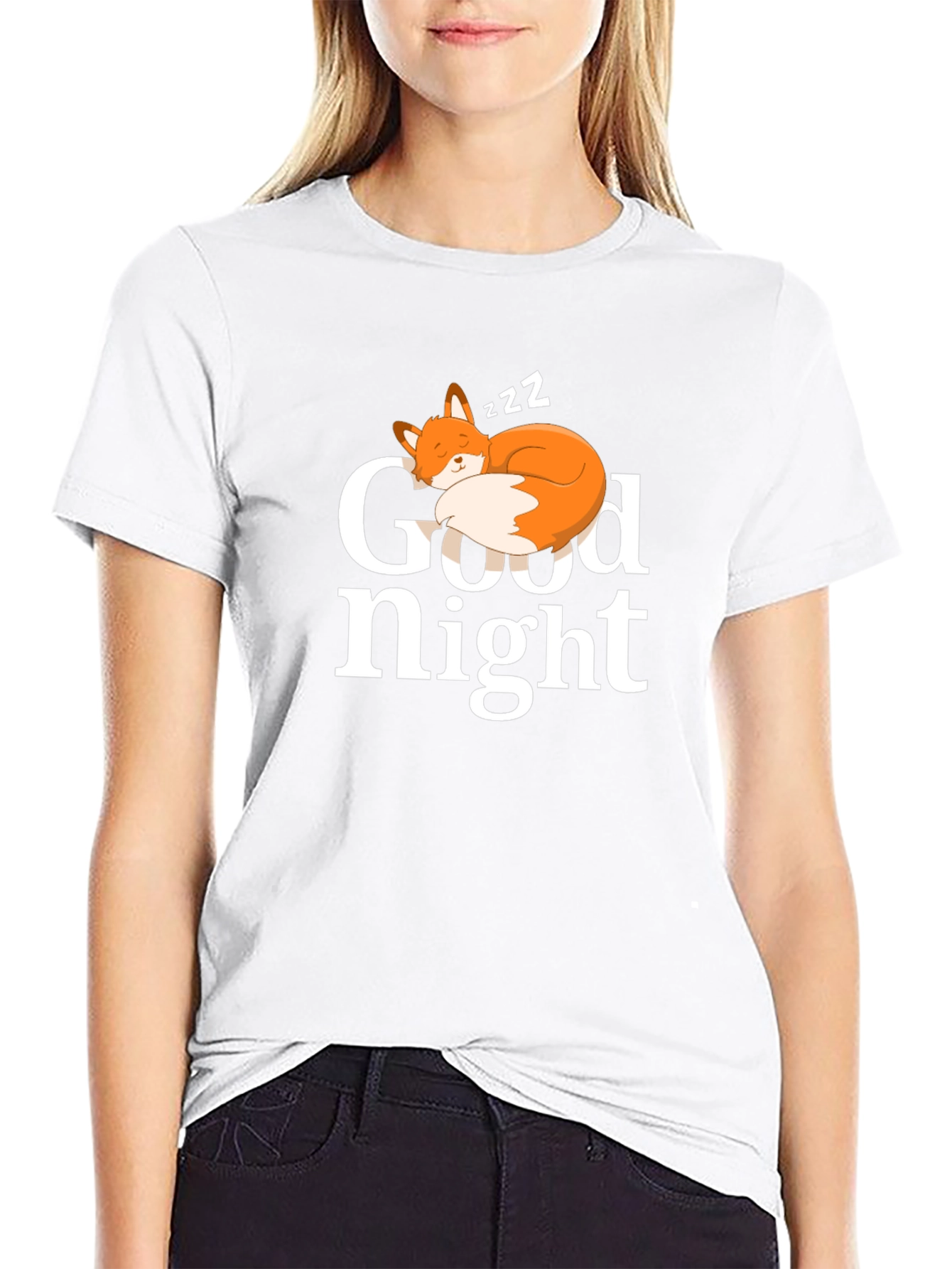 Good Night Fox T-Shirt - Cute Sleepy Fox Design