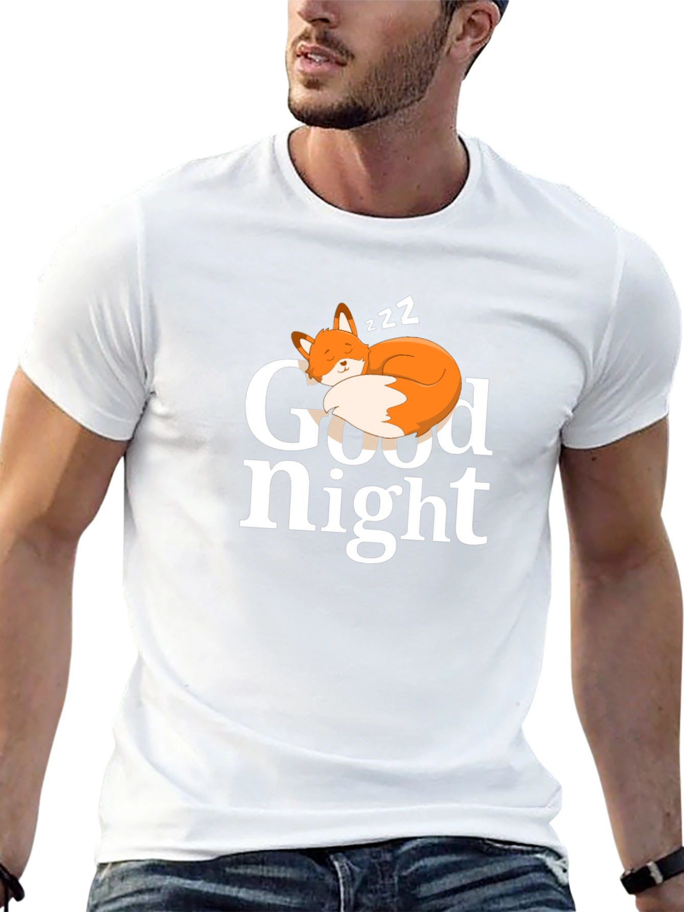 Good Night Fox T-Shirt - Cute Sleepy Fox Design