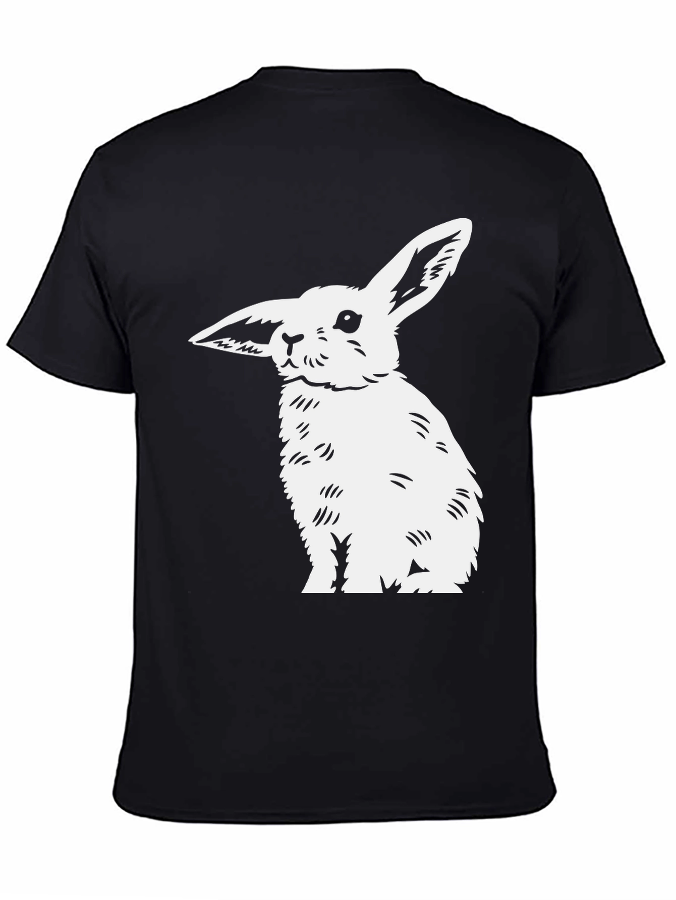 Black Rabbit Graphic Tee - Mens Casual Top