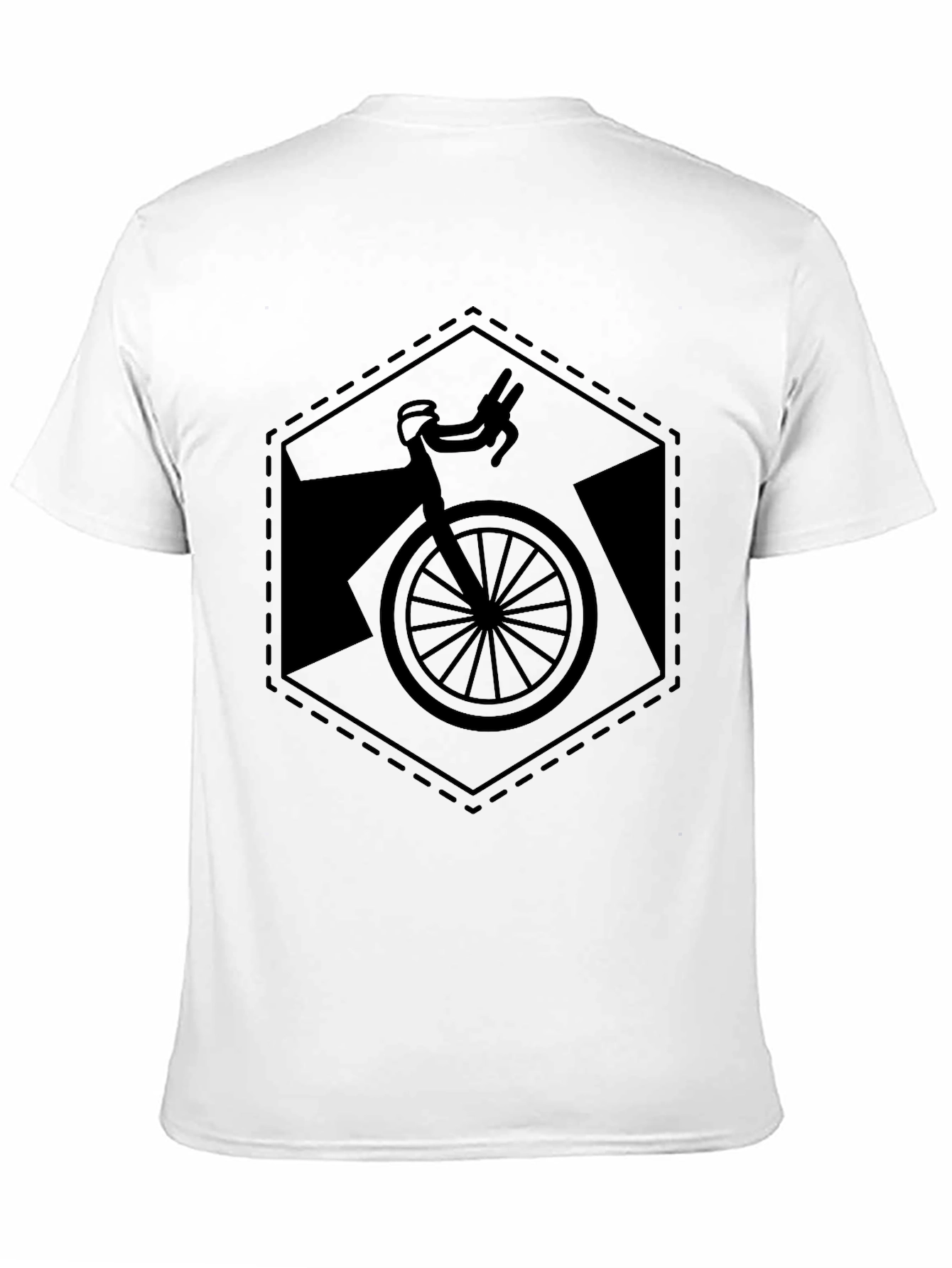 Mens Black Bicycle Graphic T-Shirt