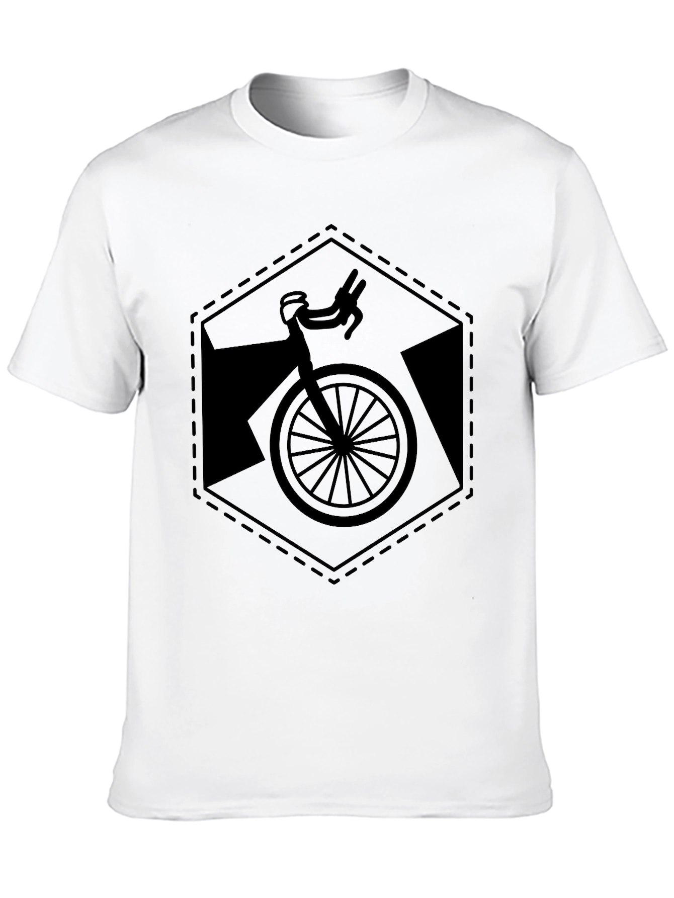 Mens Black Bicycle Graphic T-Shirt