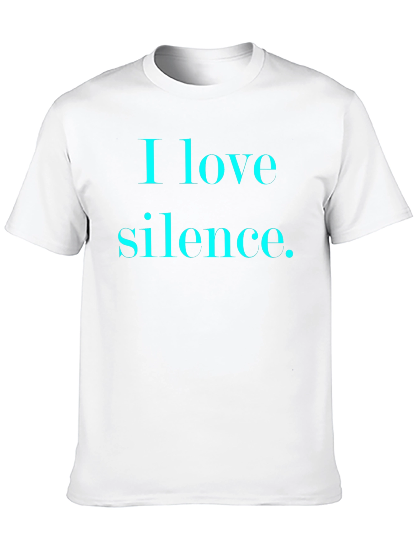 I Love Silence Graphic Tee - Black