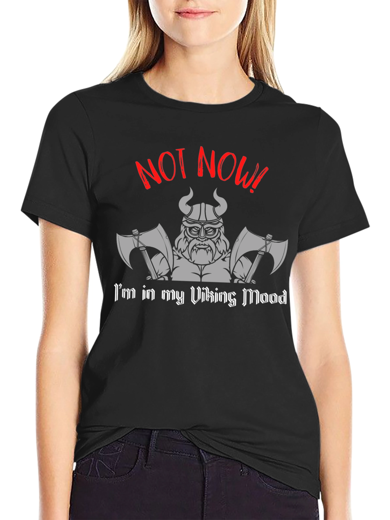 Viking Mood Black T-Shirt - Not Now!