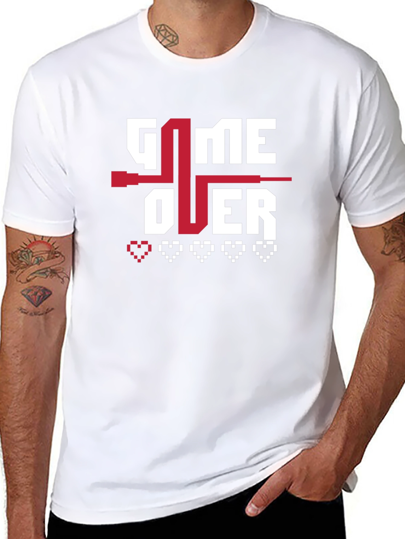 Game Over Pixel Art T-Shirt - Gamer Style