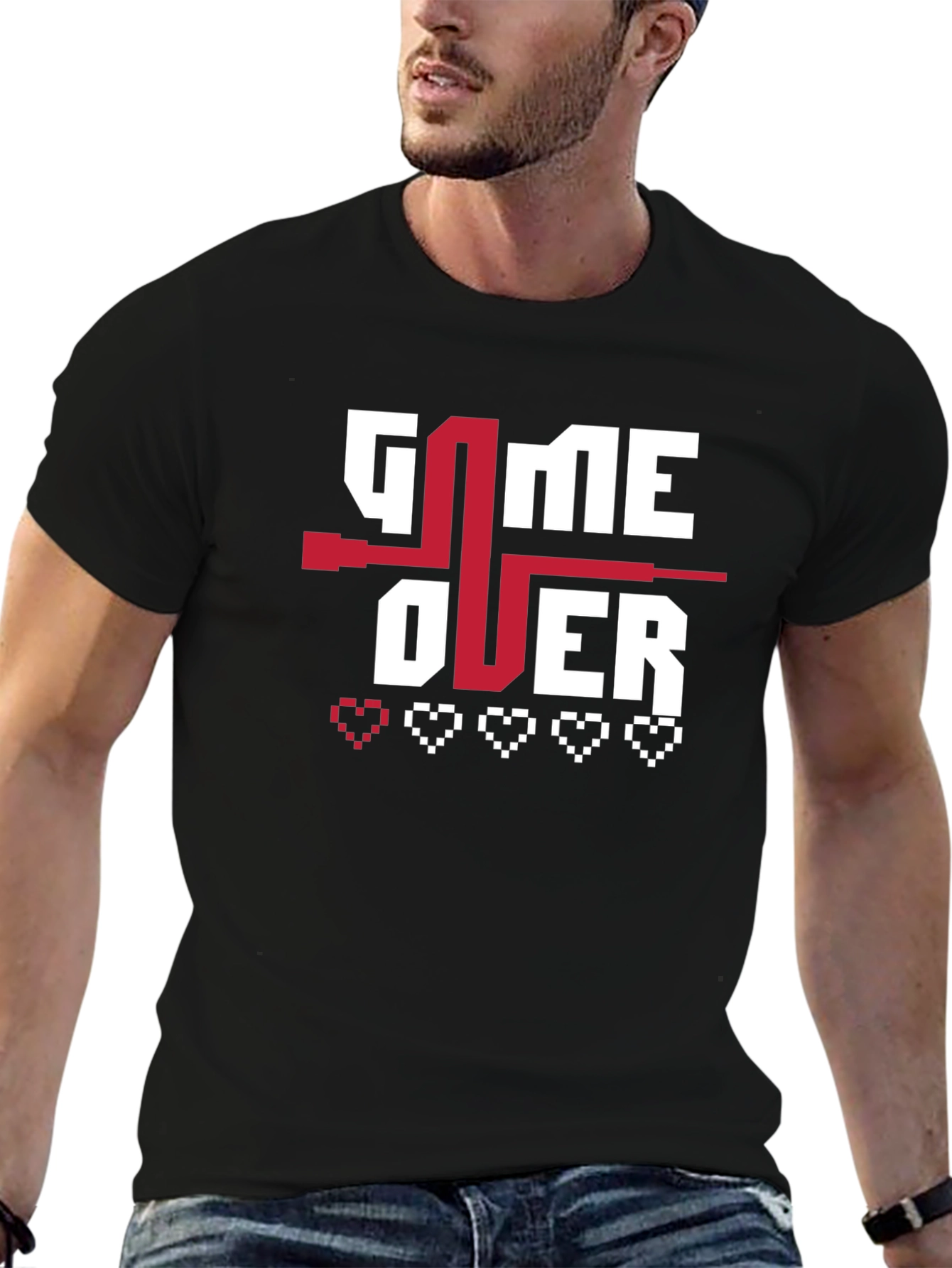 Game Over Pixel Art T-Shirt - Gamer Style