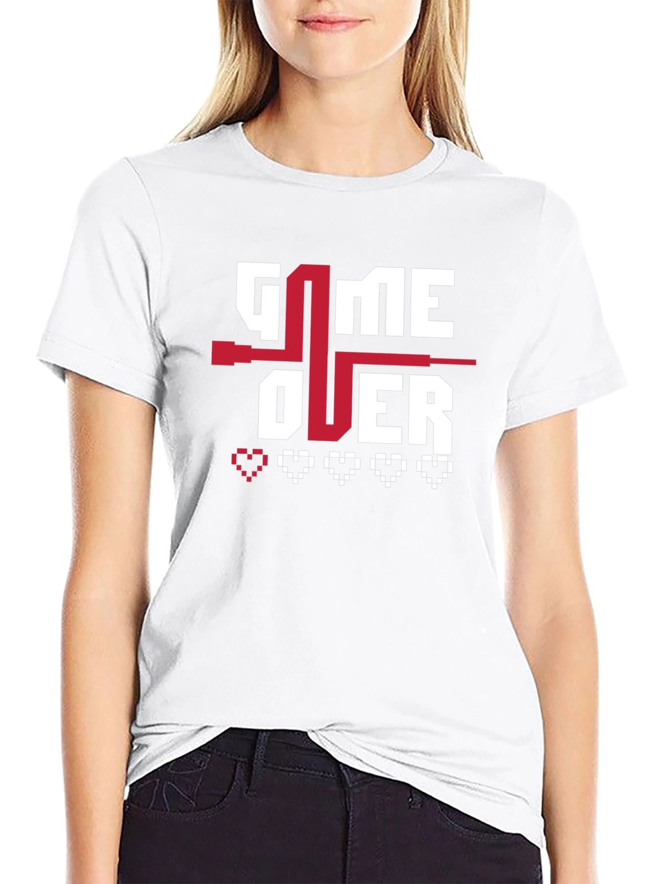 Game Over Pixel Art T-Shirt - Gamer Style