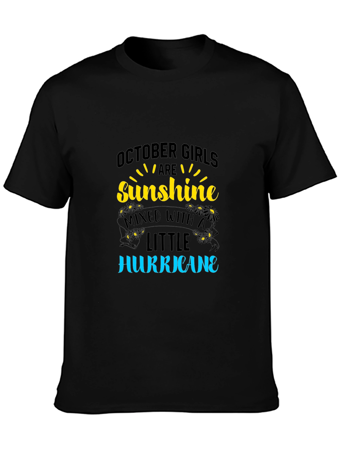 October Girls Sunshine Hurricane Black T-Shirt