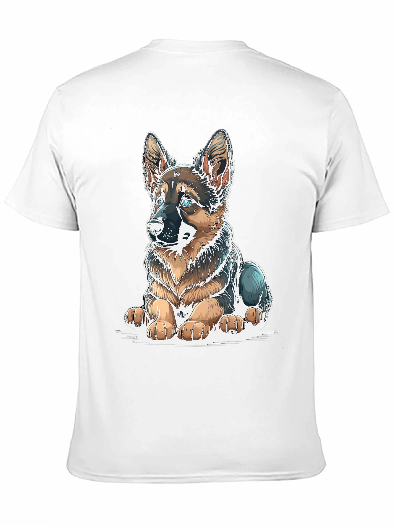 German Shepherd Puppy Graphic Tee - Black