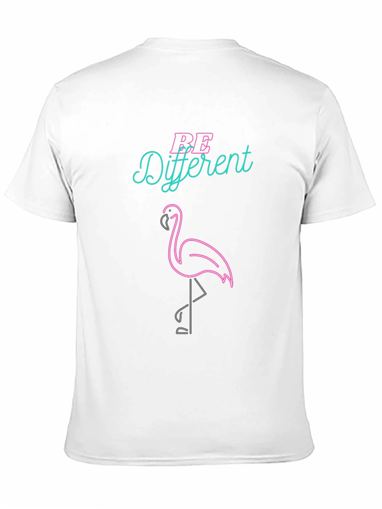Be Different Flamingo Graphic Tee - Black
