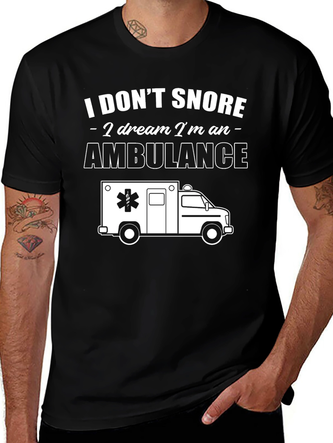 I Dont Snore Ambulance Graphic T-Shirt