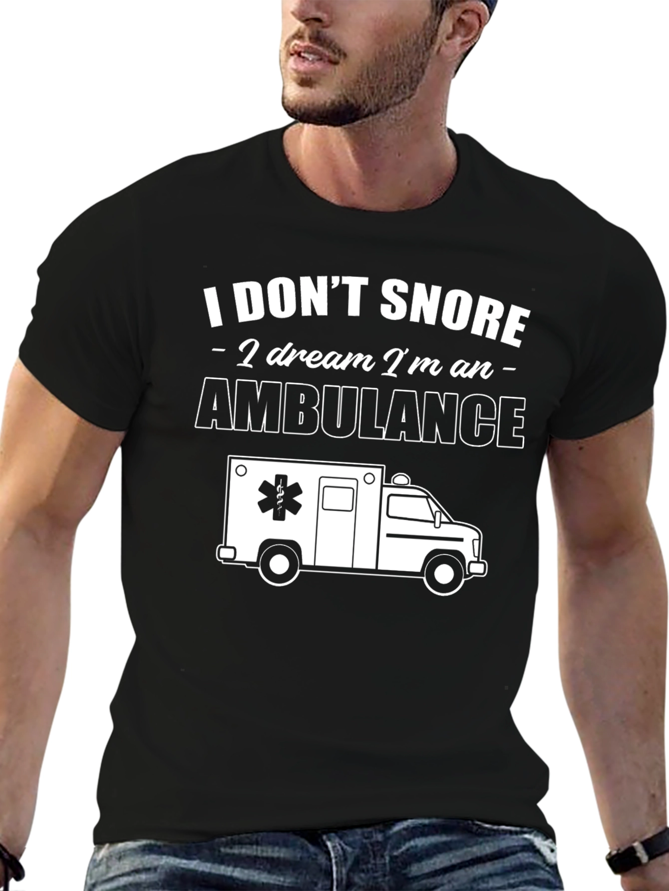 I Dont Snore Ambulance Graphic T-Shirt