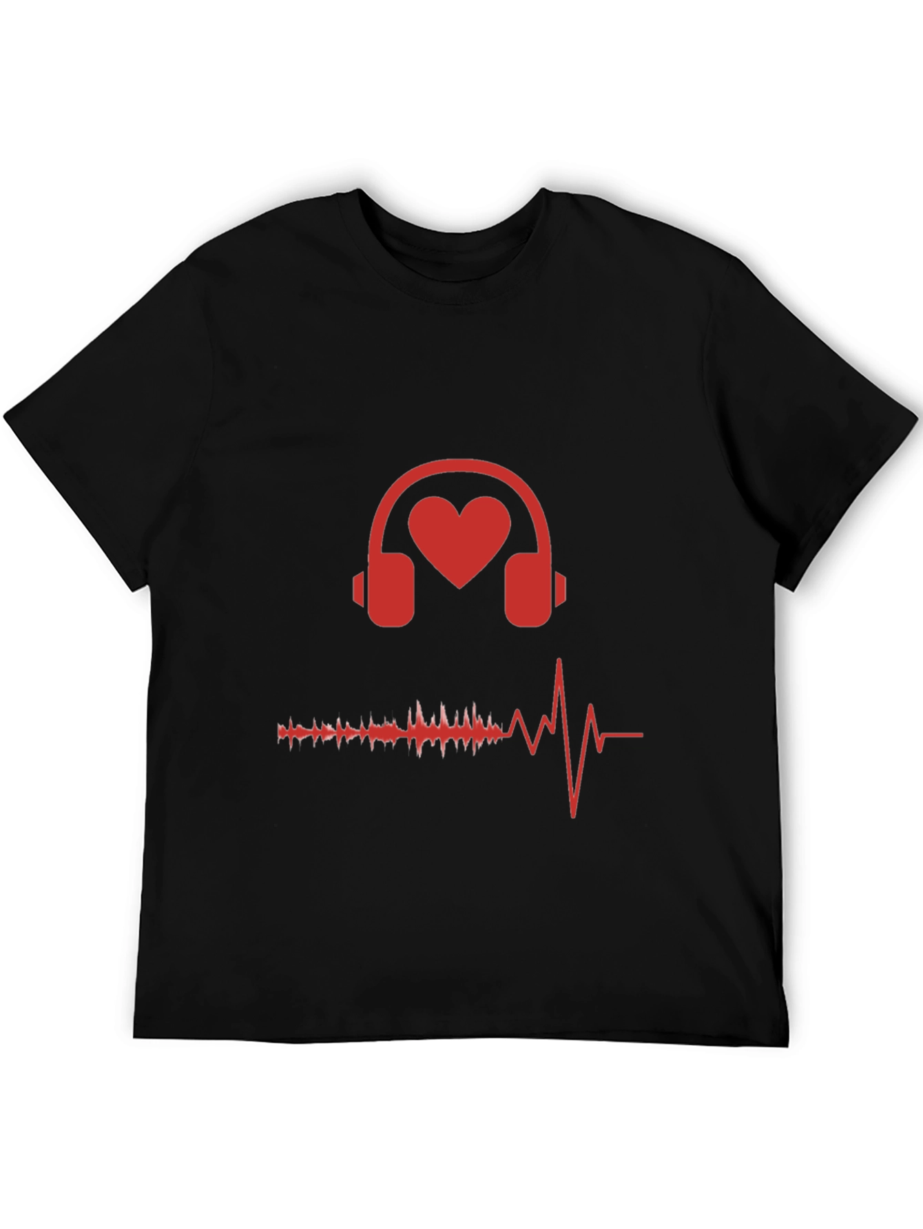 Heart Headphones Graphic Tee - Music Lover Shirt