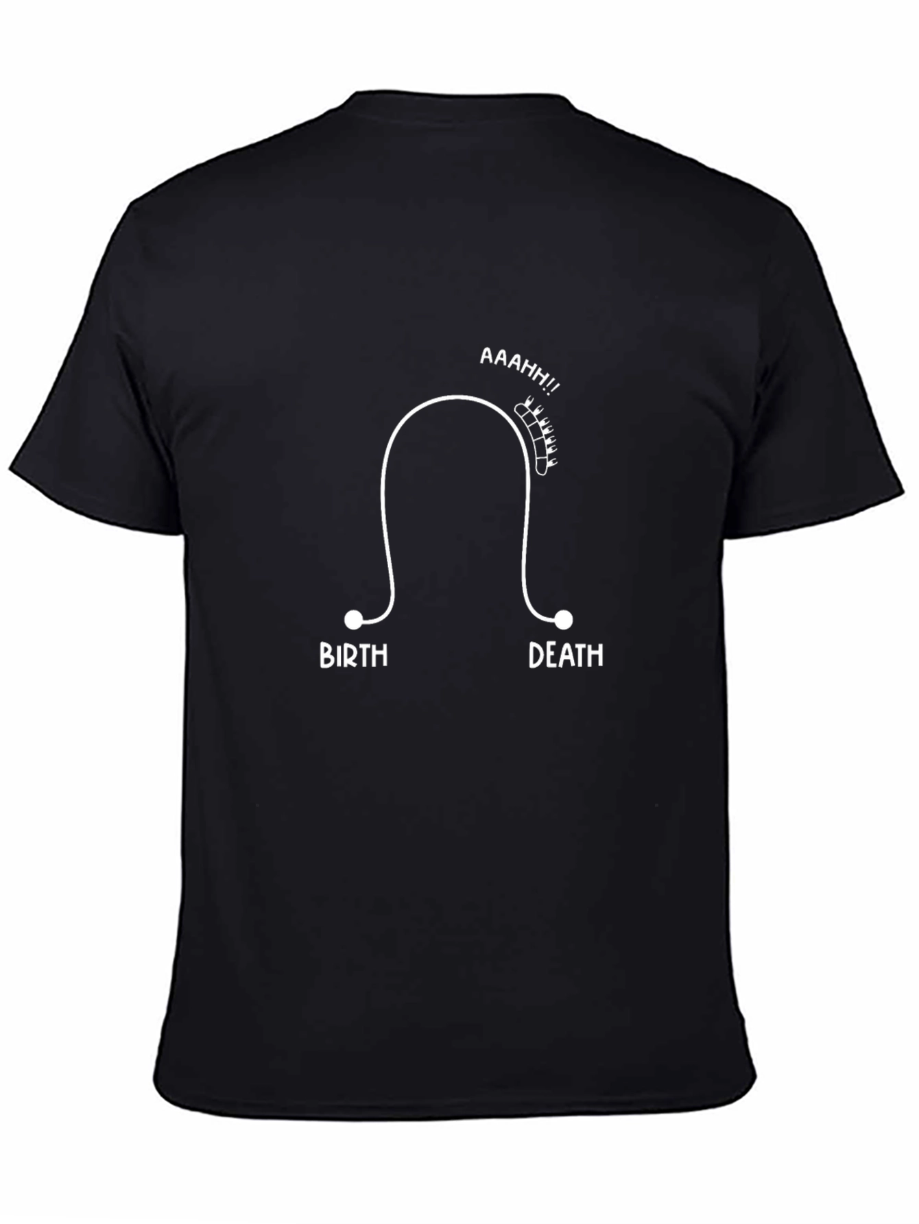 Rollercoaster of Life T-Shirt - Birth Death and Screaming!