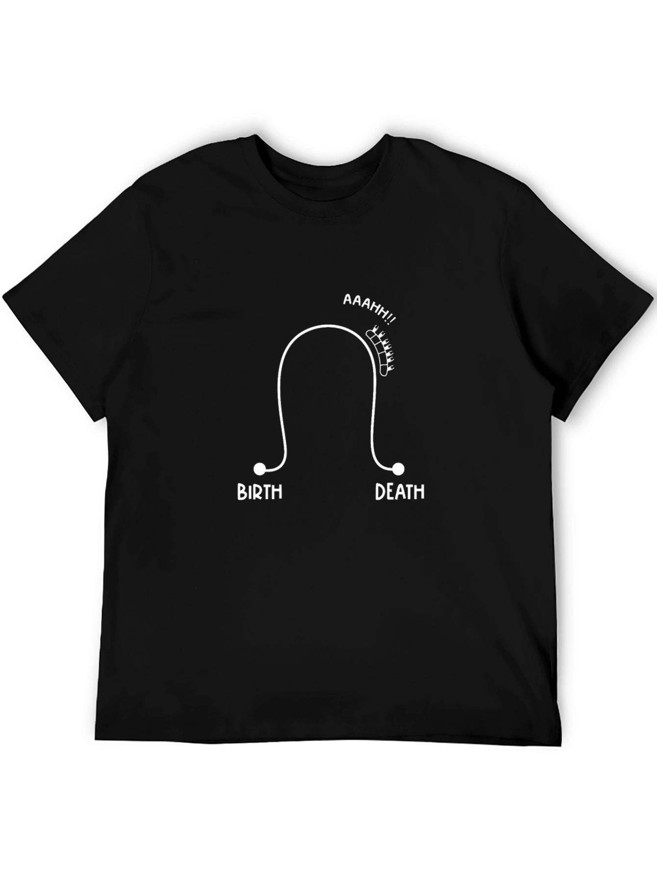 Rollercoaster of Life T-Shirt - Birth Death and Screaming!