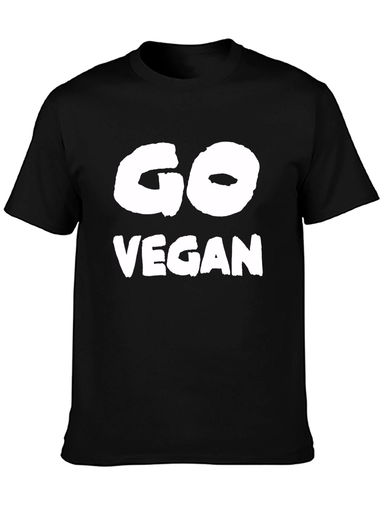 Go Vegan Tee - Black Graphic T-Shirt