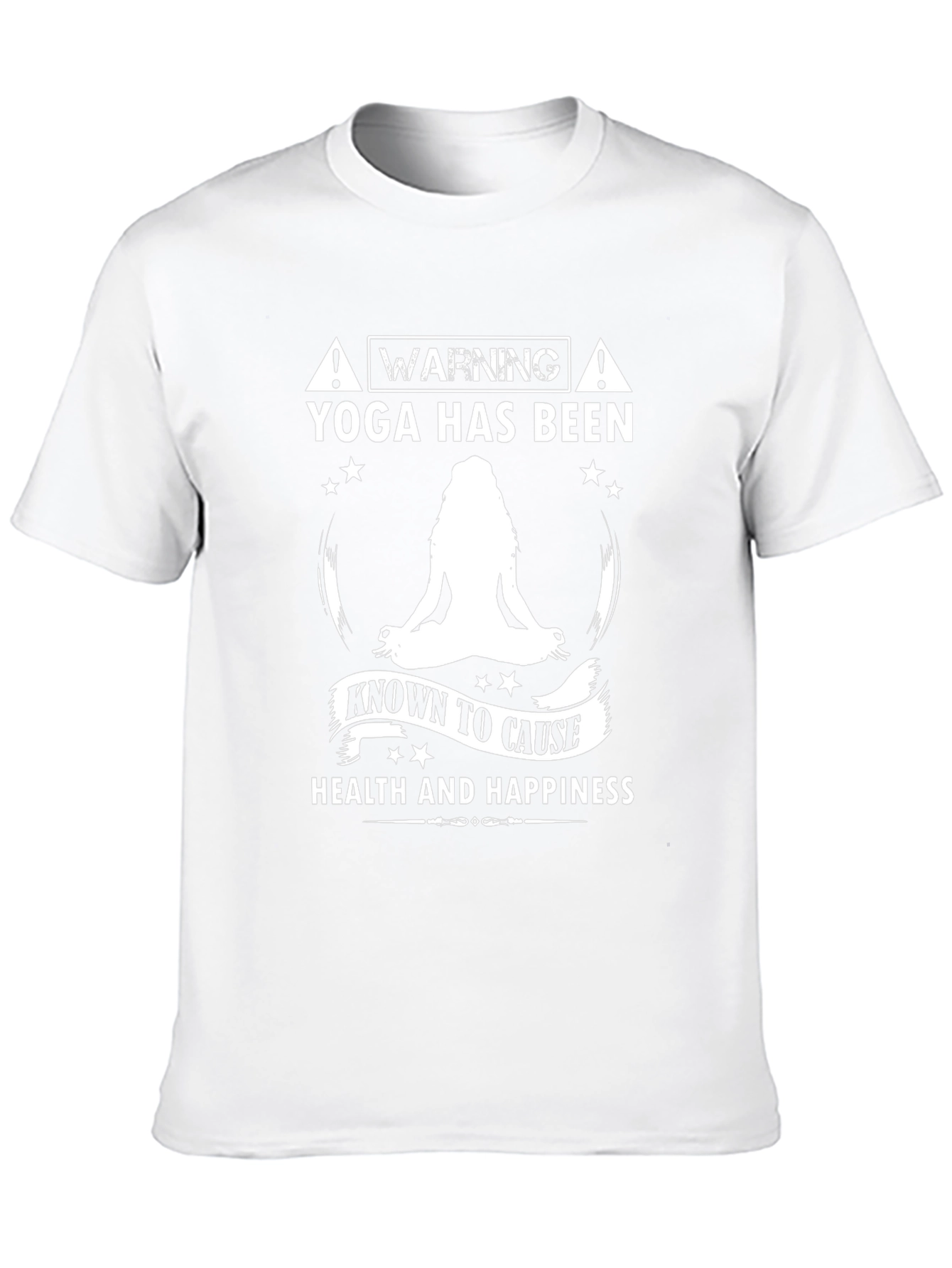 Yoga Health and Happiness Black T-Shirt