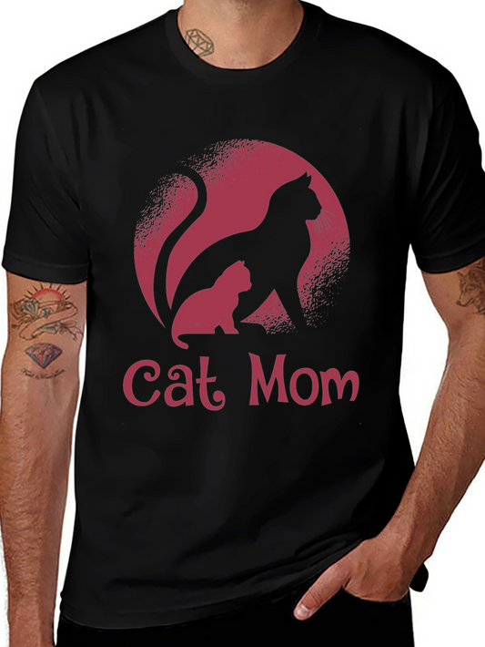 Cat Mom T-Shirt - Cute Feline Graphic Tee