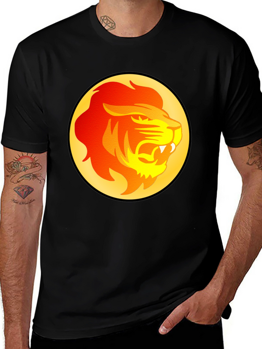 Lion Graphic Tee - Bold Animal Print T-Shirt