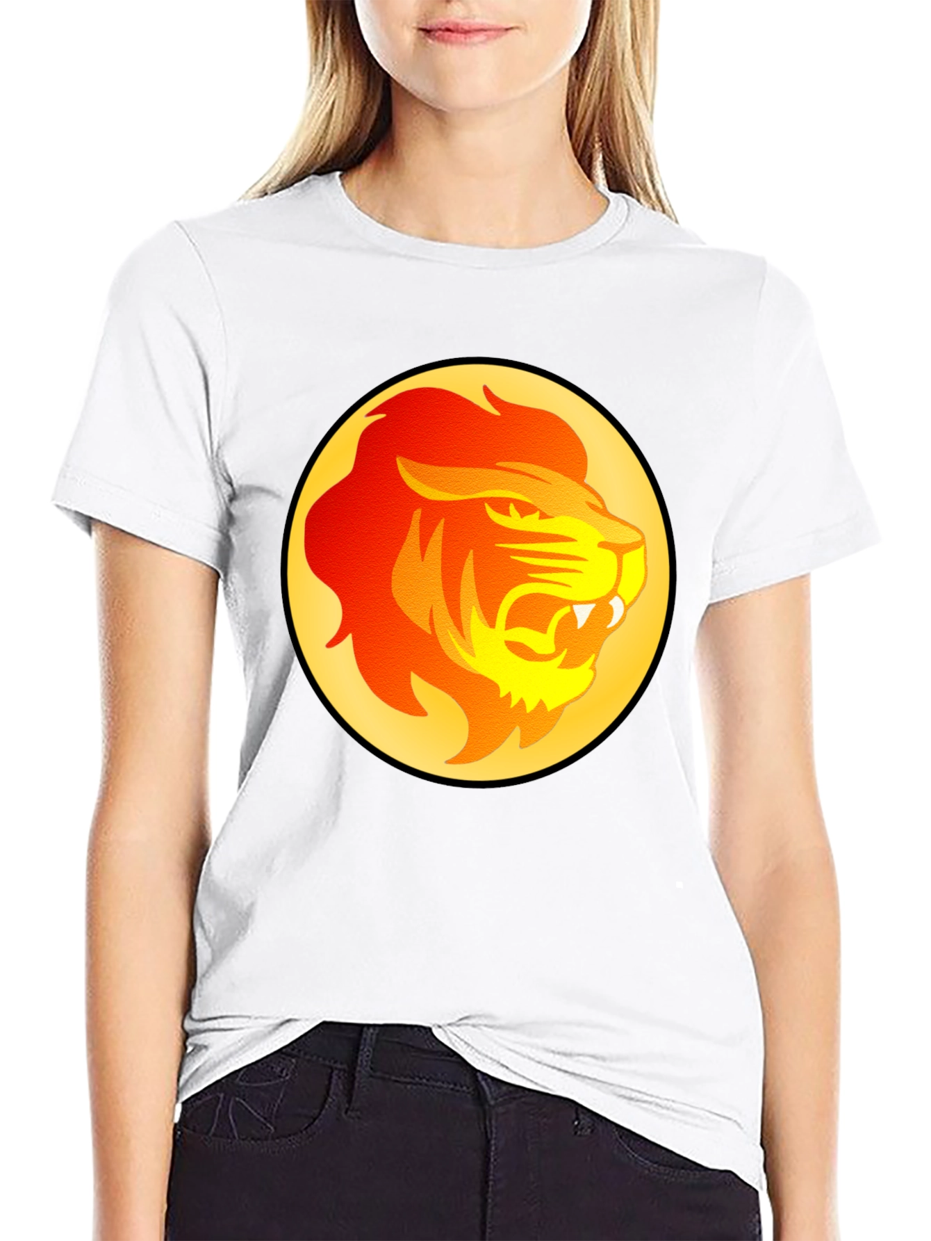 Lion Graphic Tee - Bold Animal Print T-Shirt