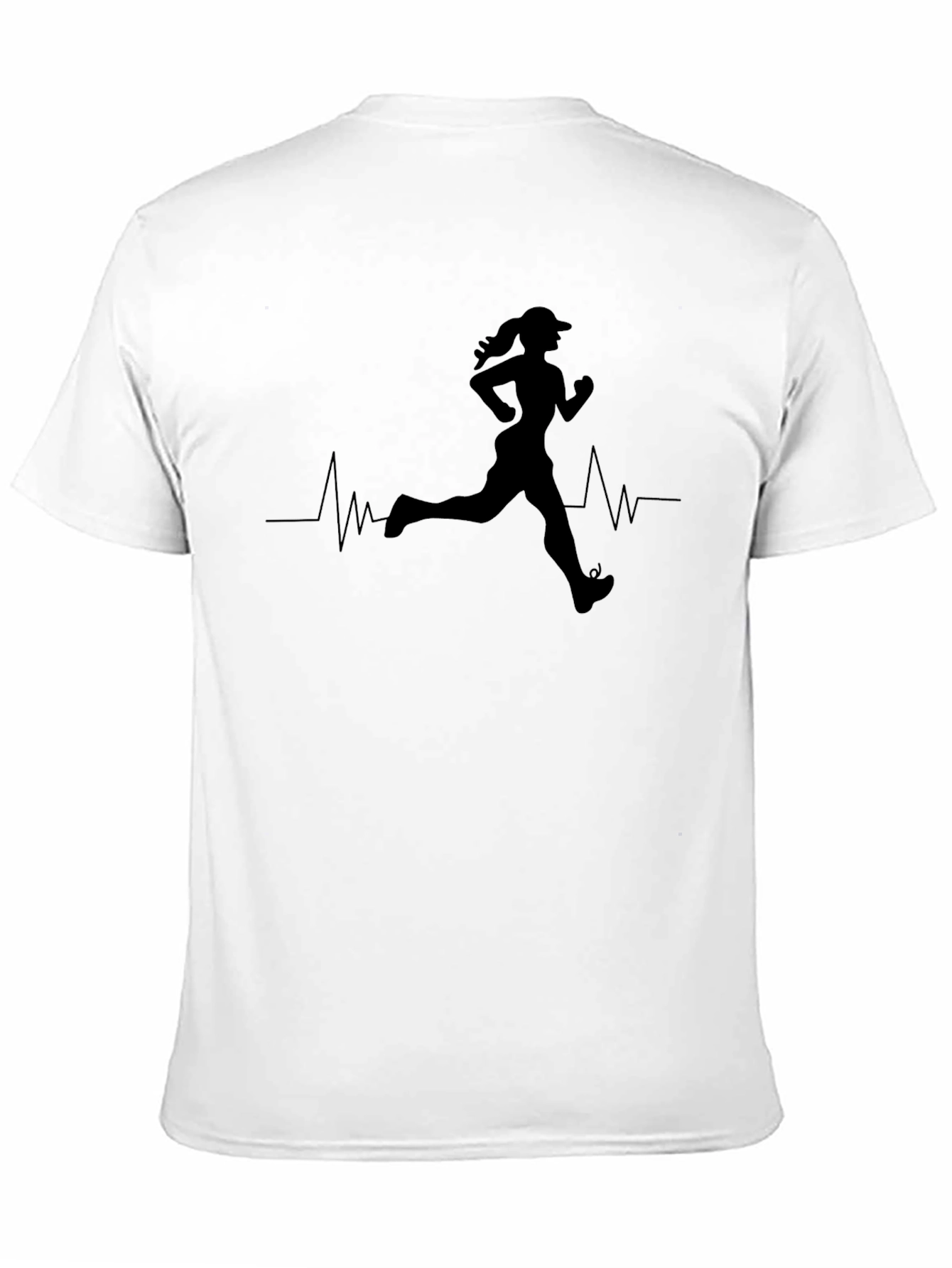 Running Heartbeat Black T-Shirt
