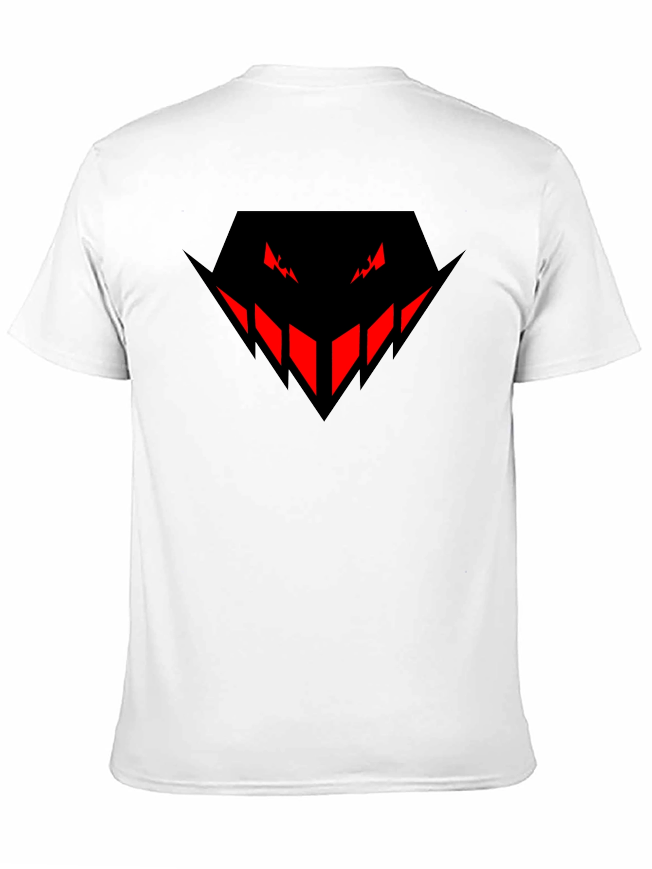 Mens Black T-Shirt with Red Evil Face Design