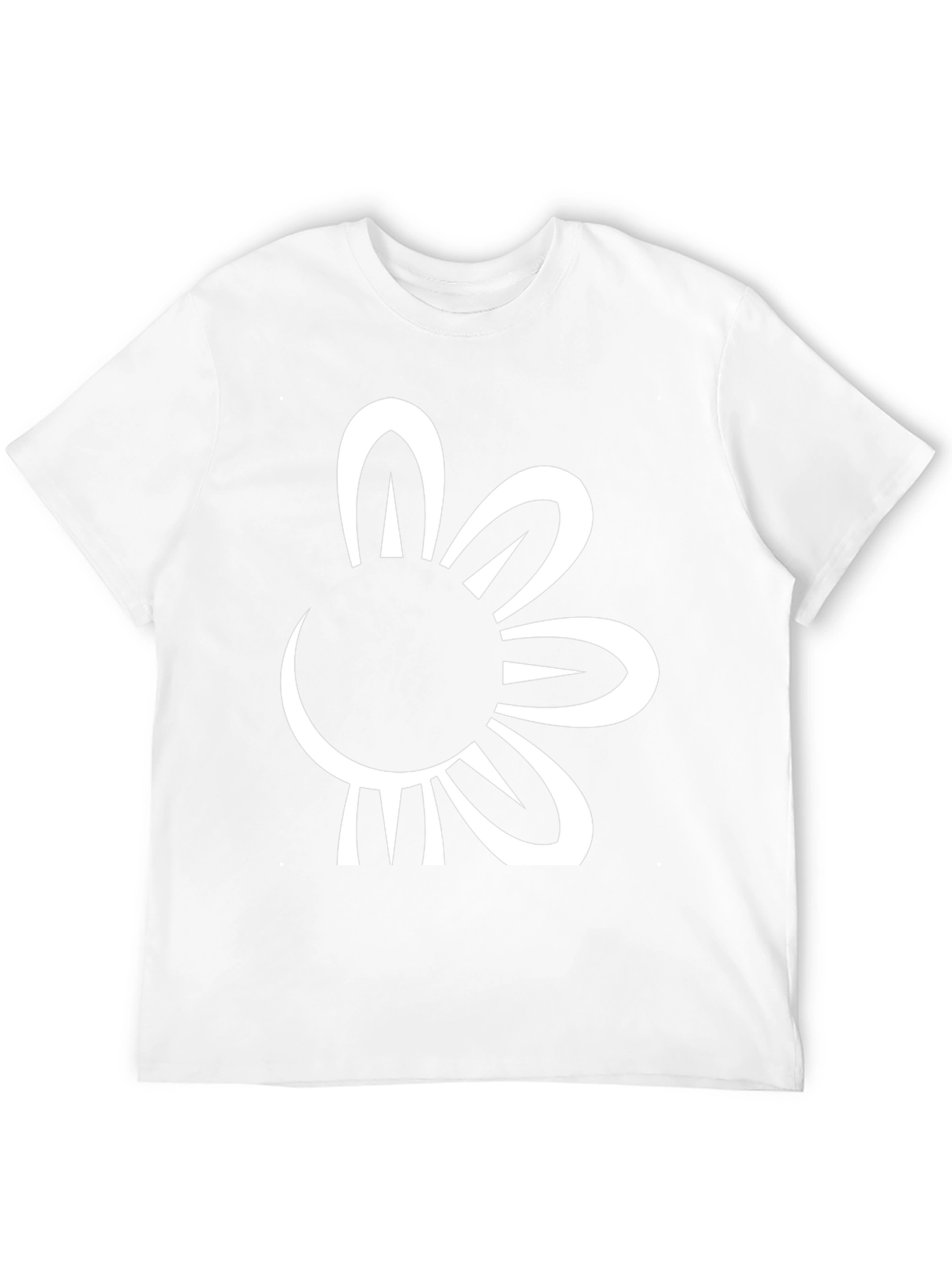 Black T-Shirt with Bold Floral Graphic
