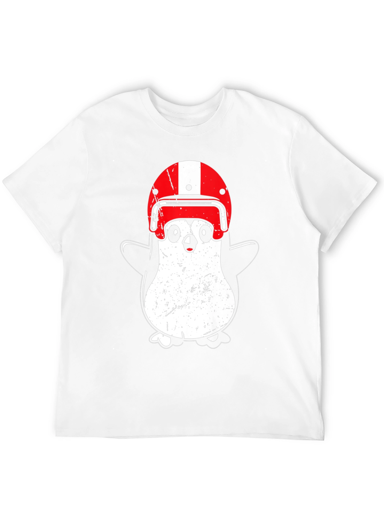 Penguin Helmet T-Shirt - Black Cotton Graphic Tee