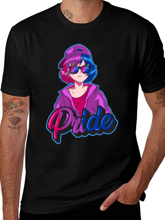 Bisexual Pride Anime Tee - Stylish Graphic T-Shirt