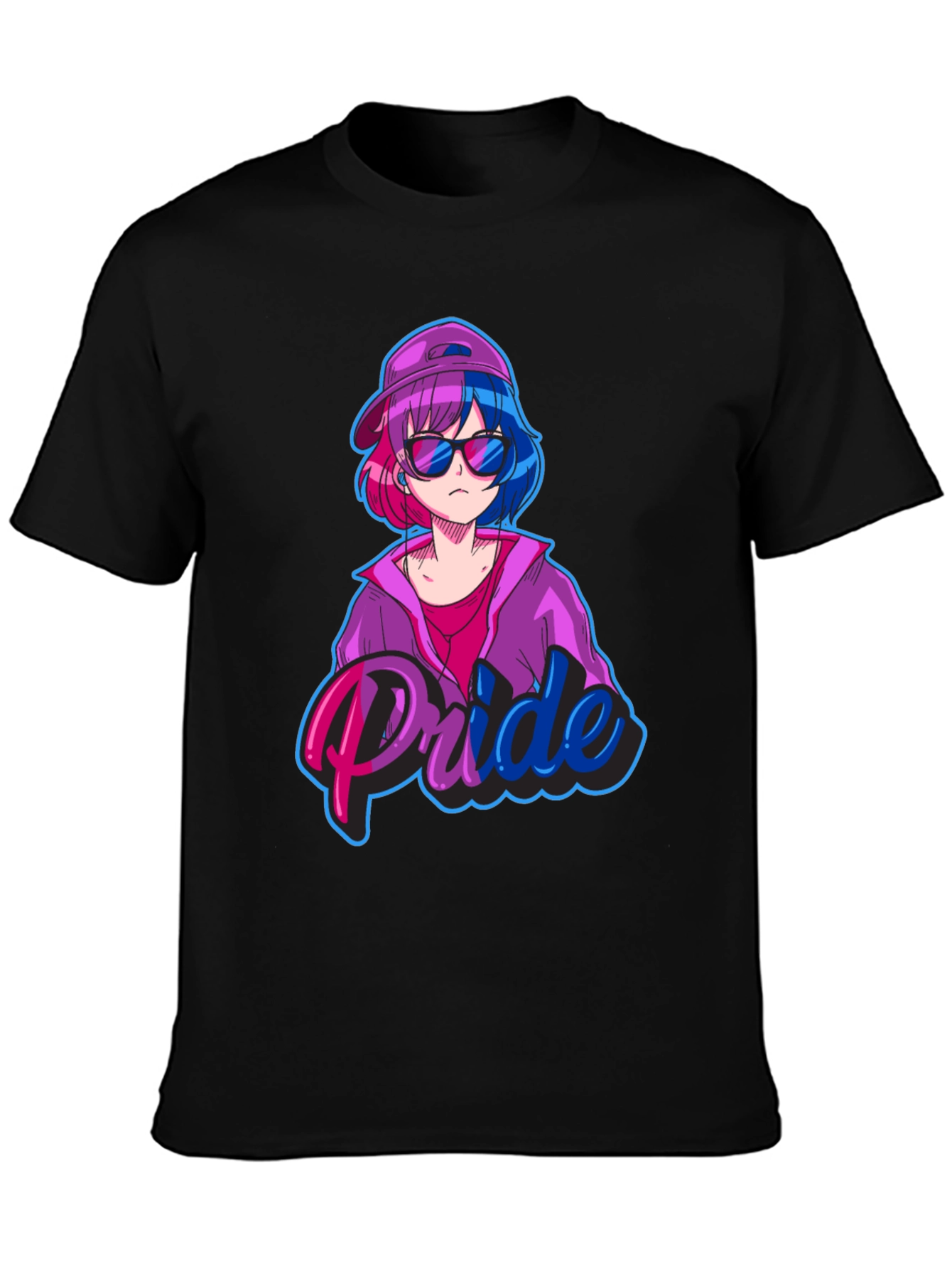 Bisexual Pride Anime Tee - Stylish Graphic T-Shirt