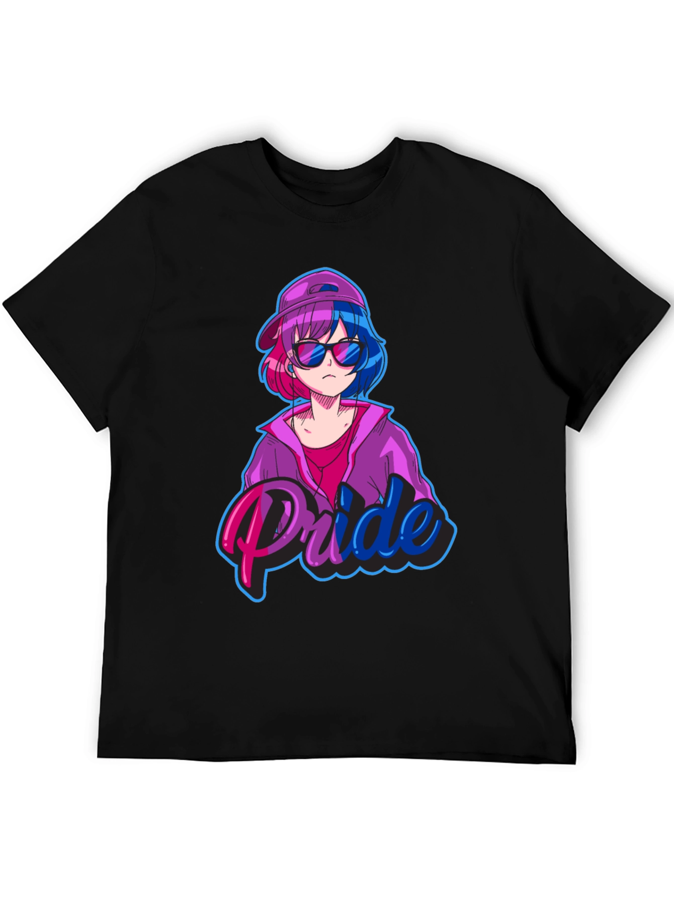 Bisexual Pride Anime Tee - Stylish Graphic T-Shirt