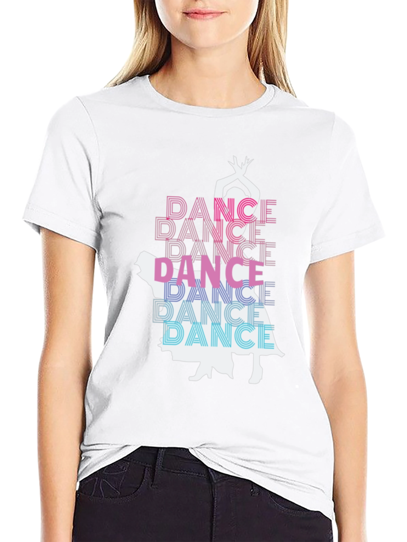 Dance Silhouette Graphic Tee - Stylish Comfort