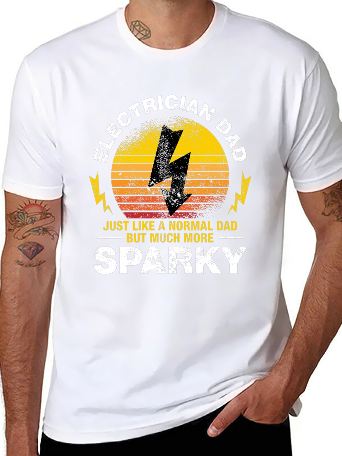 Electrician Dad T-Shirt - Sparky Fathers Day Gift