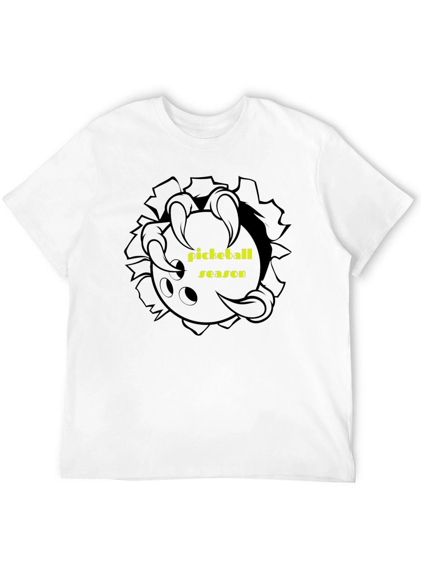 Pickleball Season Black Graphic T-Shirt