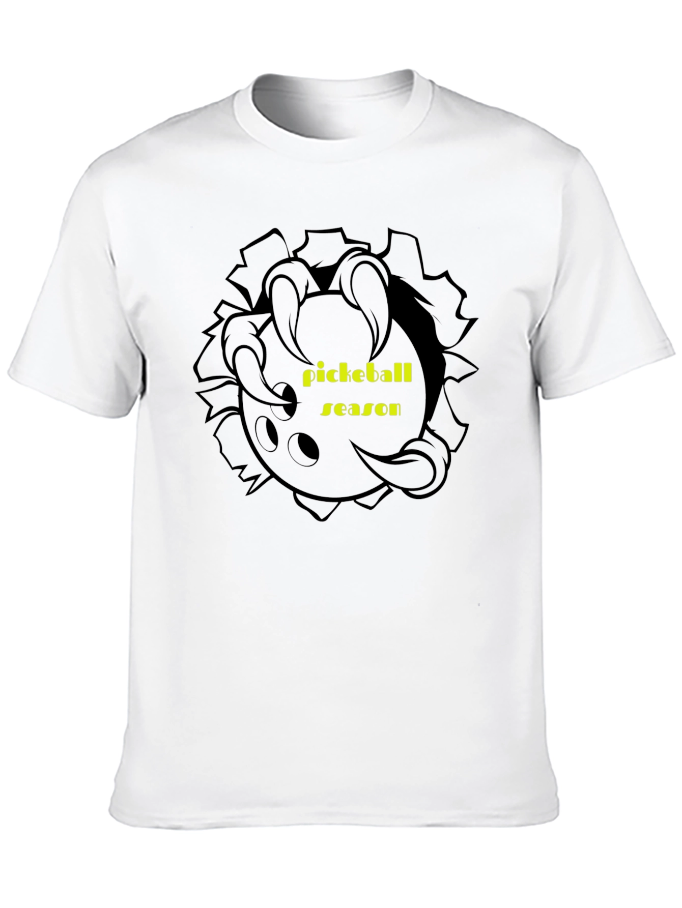 Pickleball Season Black Graphic T-Shirt