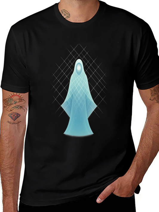 Ethereal Spirit Graphic Tee - Black Cotton Comfort