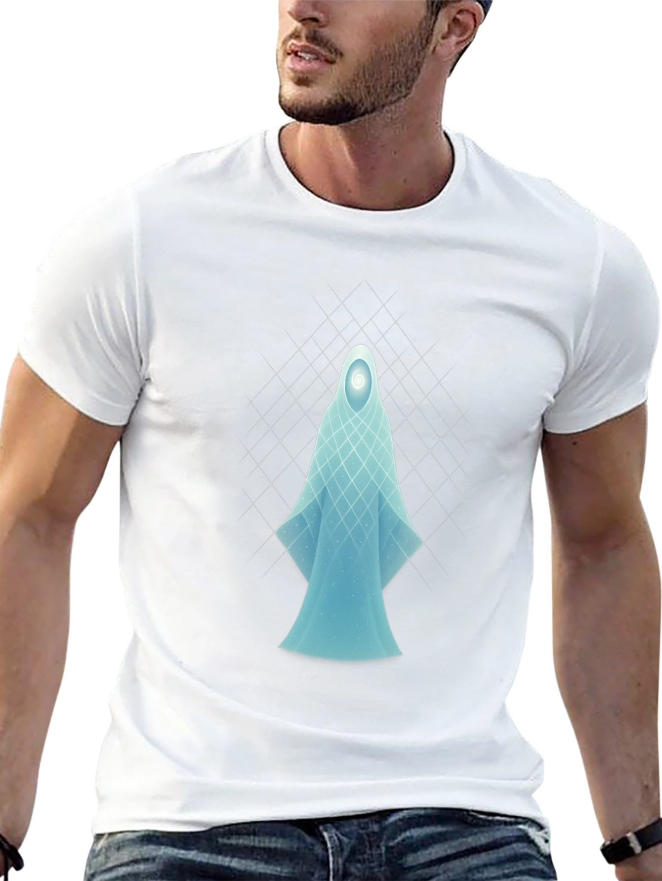 Ethereal Spirit Graphic Tee - Black Cotton Comfort